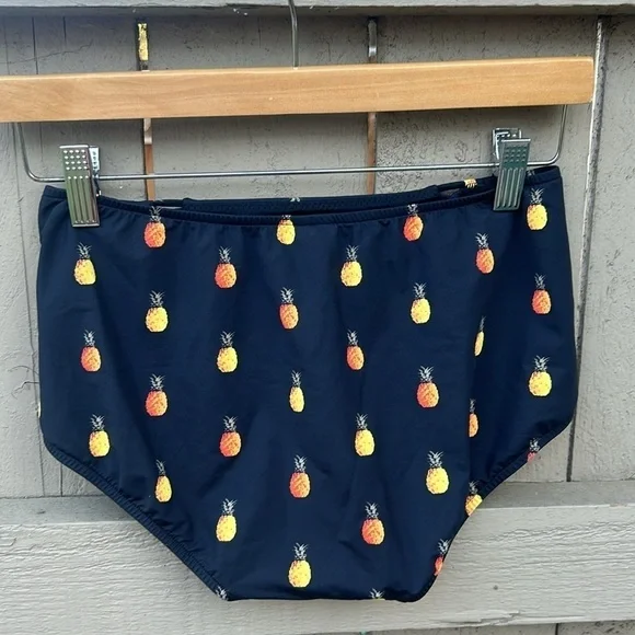NWT Seafolly Summer Crush Bikini Bottom Brief Hawaiian Tiki Pinup Pineapple US 6 - Picture 4 of 4